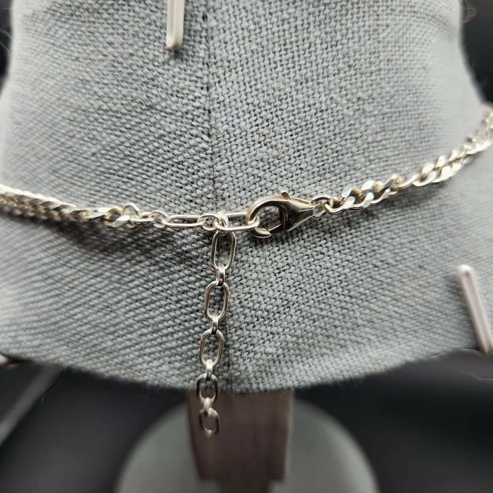 Palamino Turquoise Evil Eye Sterling Silver Curb Chain Necklace - Picture 5 of 8